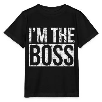 Boss Chef CEO Geschenkidee - Stanley/Stella Kinder T-Shirt MINI CREATOR  - Schwarz - Vorne - Mikhail (115cm)