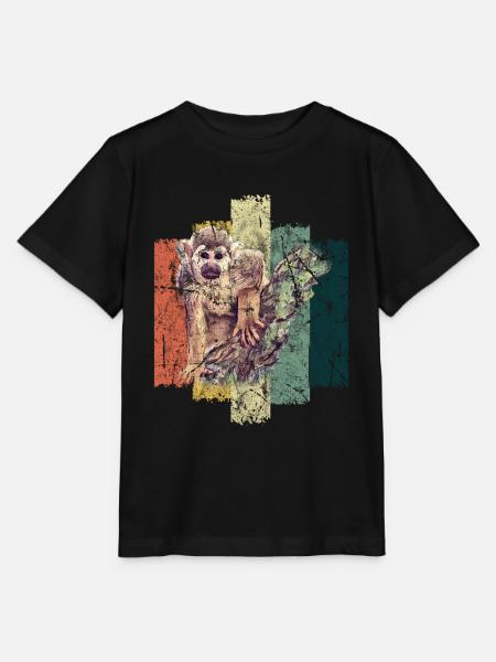 Affe - Stanley/Stella Kinder T-Shirt MINI CREATOR  - Schwarz