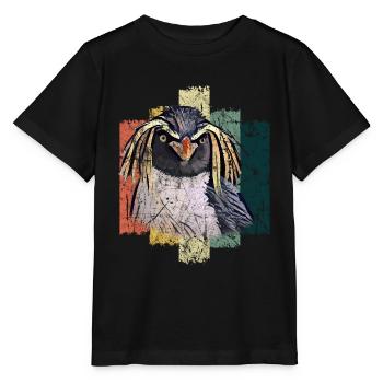 Idée cadeau oiseau pingouin - T-shirt bio MINI CREATOR Stanley/Stella Enfant - noir - Devant - Mikhail (115cm)