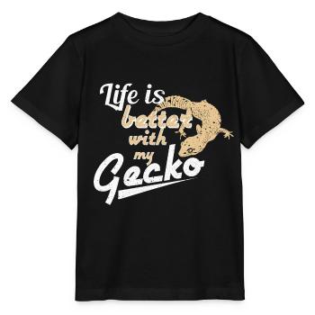 Gecko - Stanley/Stella Kinder T-Shirt MINI CREATOR  - Schwarz - Vorne - Mikhail (115cm)