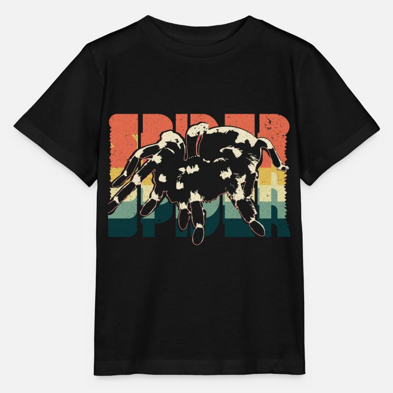 Retro Spinne - Stanley/Stella Kinder T-Shirt MINI CREATOR - Schwarz