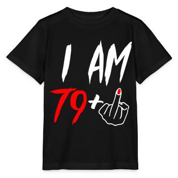 80th birthday middle finger - Stanley/Stella MINI CREATOR Kids’ T-Shirt - black - Front - Mikhail (115cm)