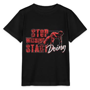 Fitness disant - T-shirt bio MINI CREATOR Stanley/Stella Enfant - noir - Devant - Mikhail (115cm)