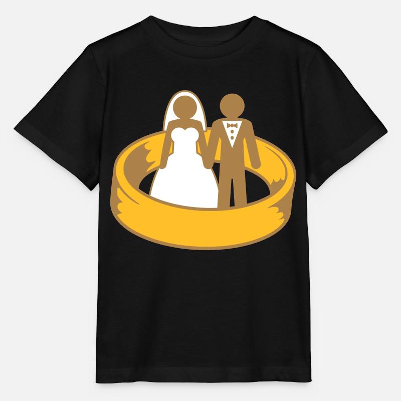 amant couple robe équipe rond cercle se marier rin - T-shirt bio MINI CREATOR Stanley/Stella Enfant - noir