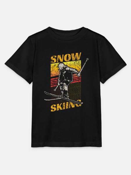 Retro Ski Geschenk - Stanley/Stella Kinder T-Shirt MINI CREATOR - Schwarz