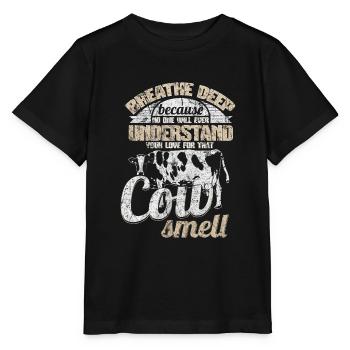 Vache disant - T-shirt bio MINI CREATOR Stanley/Stella Enfant - noir - Devant - Mikhail (115cm)
