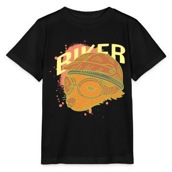 Motorrad Motor Zweirad Geschenkidee - Stanley/Stella Kinder T-Shirt MINI CREATOR  - Schwarz - Vorne - Mikhail (115cm)