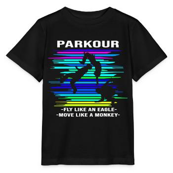 Parkour Backflip - T-shirt bio MINI CREATOR Stanley/Stella Enfant - noir - Devant - Mikhail (115cm)