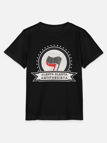Antifa International antifascista alerta alerta - T-shirt bio MINI CREATOR Stanley/Stella Enfant - noir