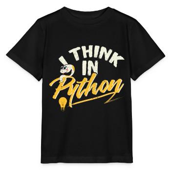 Python Programmierer - Stanley/Stella MINI CREATOR Kids’ T-Shirt - black - Front - Mikhail (115cm)