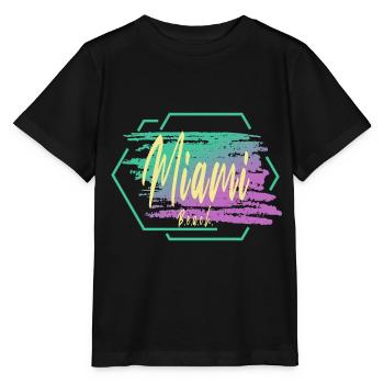 Miami Beach - T-shirt bio MINI CREATOR Stanley/Stella Enfant - noir - Devant - Mikhail (115cm)