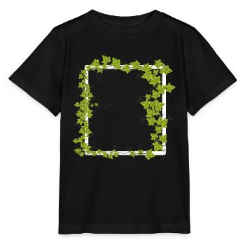 Rahmen mit Efeu Deko - Stanley/Stella Kinder T-Shirt MINI CREATOR  - Schwarz - Vorne - Mikhail (115cm)