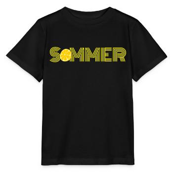 Été au citron vert / citron - T-shirt bio MINI CREATOR Stanley/Stella Enfant - noir - Devant - Mikhail (115cm)