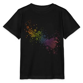 Glow Magic Broom - Stanley/Stella MINI CREATOR Kids’ T-Shirt - black - Front - Mikhail (115cm)