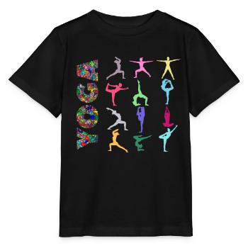 Yoga exercises - Stanley/Stella MINI CREATOR Kids’ T-Shirt - black - Front - Mikhail (115cm)