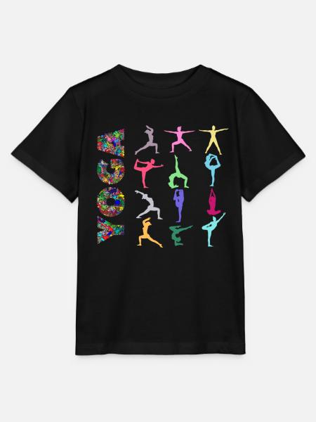 Yoga-Übungen - Stanley/Stella Kinder T-Shirt MINI CREATOR  - Schwarz