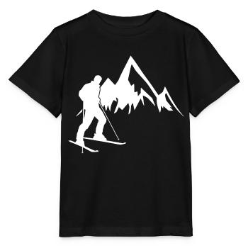 Mountain Ski Ski Tour Touring Skiing Gift - Stanley/Stella MINI CREATOR Kids’ T-Shirt - black - Front - Mikhail (115cm)