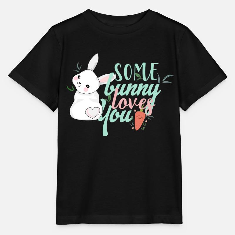 Some Rabbit Loves You - Stanley/Stella Kinder T-Shirt MINI CREATOR  - Schwarz
