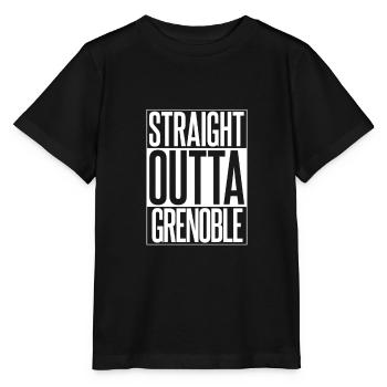 STRAIGHT OUTTA GRENOBLE - T-shirt bio MINI CREATOR Stanley/Stella Enfant - noir - Devant - Mikhail (115cm)