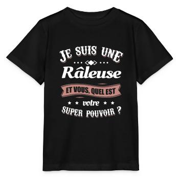 RÂLEUSE SUPER POUVOIR - T-shirt bio MINI CREATOR Stanley/Stella Enfant - noir - Devant - Mikhail (115cm)