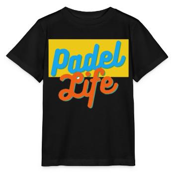 Padel Life - Stanley/Stella Kinder T-Shirt MINI CREATOR  - Schwarz - Vorne - Mikhail (115cm)