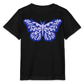 tribal butterfly - Stanley/Stella MINI CREATOR Kids’ T-Shirt - black - Front - Mikhail (115cm)