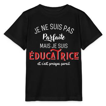 pas parfaite mais éducatrice - T-shirt bio MINI CREATOR Stanley/Stella Enfant - noir - Devant - Mikhail (115cm)