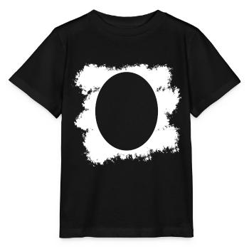 White background with oval shape decoration - Stanley/Stella MINI CREATOR Kids’ T-Shirt - black - Front - Mikhail (115cm)