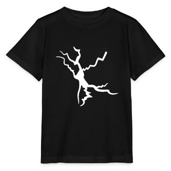 Décoration d’éclair White Crack Split - T-shirt bio MINI CREATOR Stanley/Stella Enfant - noir - Devant - Mikhail (115cm)