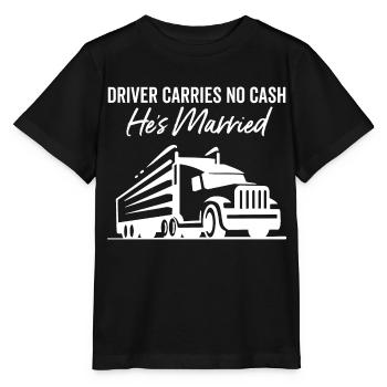 Le chauffeur ne transporte pas d’argent qu’il est marié - T-shirt bio MINI CREATOR Stanley/Stella Enfant - noir - Devant - Mikhail (115cm)