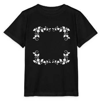 Fleurs Coins Ornements Cadres - T-shirt bio MINI CREATOR Stanley/Stella Enfant - noir - Devant - Mikhail (115cm)