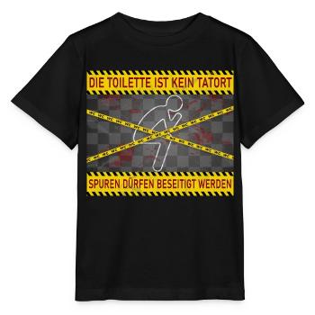 Die Toilette ist kein Tatort - Stanley/Stella Kinder T-Shirt MINI CREATOR  - Schwarz - Vorne - Mikhail (115cm)