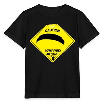 Parapente - Low flying aircraft - T-shirt bio MINI CREATOR Stanley/Stella Enfant - noir - Devant - Mikhail (115cm)