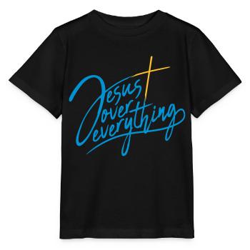 Jésus sur tout - T-shirt bio MINI CREATOR Stanley/Stella Enfant - noir - Devant - Mikhail (115cm)