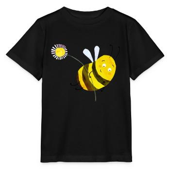 Paula die kleine Honigbiene - Stanley/Stella Kinder T-Shirt MINI CREATOR  - Schwarz - Vorne - Mikhail (115cm)