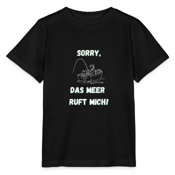 Angler Meer Angeln - Stanley/Stella Kinder T-Shirt MINI CREATOR  - Schwarz - Vorne - Mikhail (115cm)