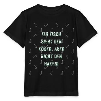 Köder Fisch Angeln - Stanley/Stella Kinder T-Shirt MINI CREATOR  - Schwarz - Vorne - Mikhail (115cm)