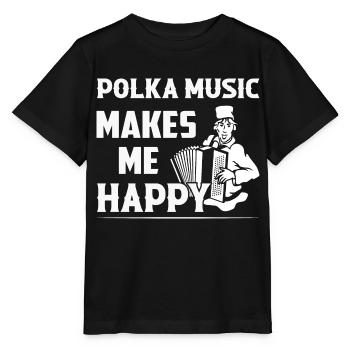Polka Music Makes Me Happy Music Accordéon - T-shirt bio MINI CREATOR Stanley/Stella Enfant - noir - Devant - Mikhail (115cm)