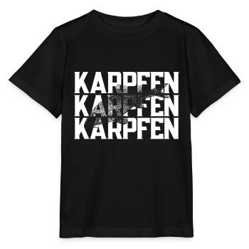 Karpfen Angel Angeln - Stanley/Stella Kinder T-Shirt MINI CREATOR  - Schwarz - Vorne - Mikhail (115cm)
