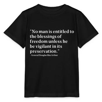 Memorial Day Quotes - Stanley/Stella MINI CREATOR Kids’ T-Shirt - black - Front - Mikhail (115cm)