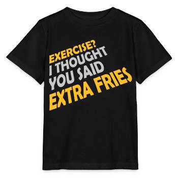 Exercice Extra Fries Citation - T-shirt bio MINI CREATOR Stanley/Stella Enfant - noir - Devant - Mikhail (115cm)