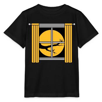 Fenêtre de l’arbre Moon Night - T-shirt bio MINI CREATOR Stanley/Stella Enfant - noir - Devant - Mikhail (115cm)