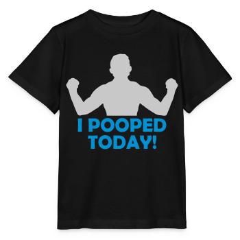 J’ai fait caca aujourd’hui citation - T-shirt bio MINI CREATOR Stanley/Stella Enfant - noir - Devant - Mikhail (115cm)