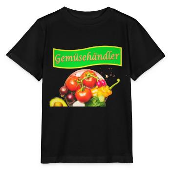 Gemüsehändler - Stanley/Stella Kinder T-Shirt MINI CREATOR  - Schwarz - Vorne - Mikhail (115cm)