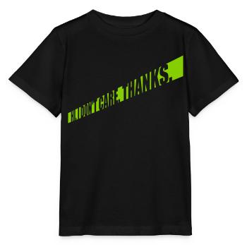 Hi I don't care - Stanley/Stella MINI CREATOR Kids’ T-Shirt - black - Front - Mikhail (115cm)