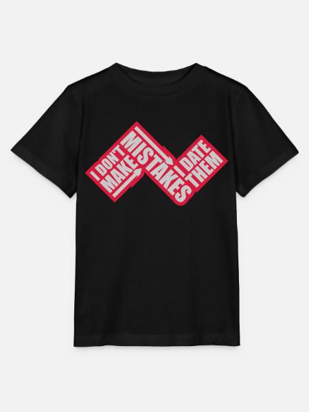Date Mistakes Zitat Logo - Stanley/Stella Kinder T-Shirt MINI CREATOR - Schwarz