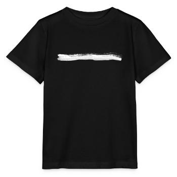 White brush stroke line basic text - Stanley/Stella MINI CREATOR Kids’ T-Shirt - black - Front - Mikhail (115cm)