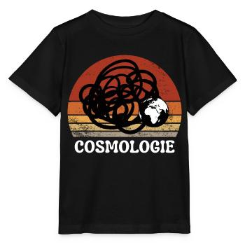 COSMOLOGIE PLANETE TERRE VINTAGE RÉTRO SUNSET - T-shirt bio MINI CREATOR Stanley/Stella Enfant - noir - Devant - Mikhail (115cm)