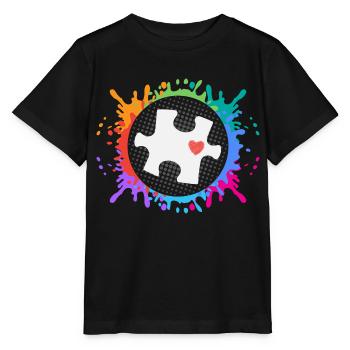 Autism Struggle Education Autistic Autistic Puzzle - Stanley/Stella MINI CREATOR Kids’ T-Shirt - black - Front - Mikhail (115cm)