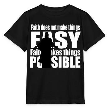 Citation de foi - T-shirt bio MINI CREATOR Stanley/Stella Enfant - noir - Devant - Mikhail (115cm)